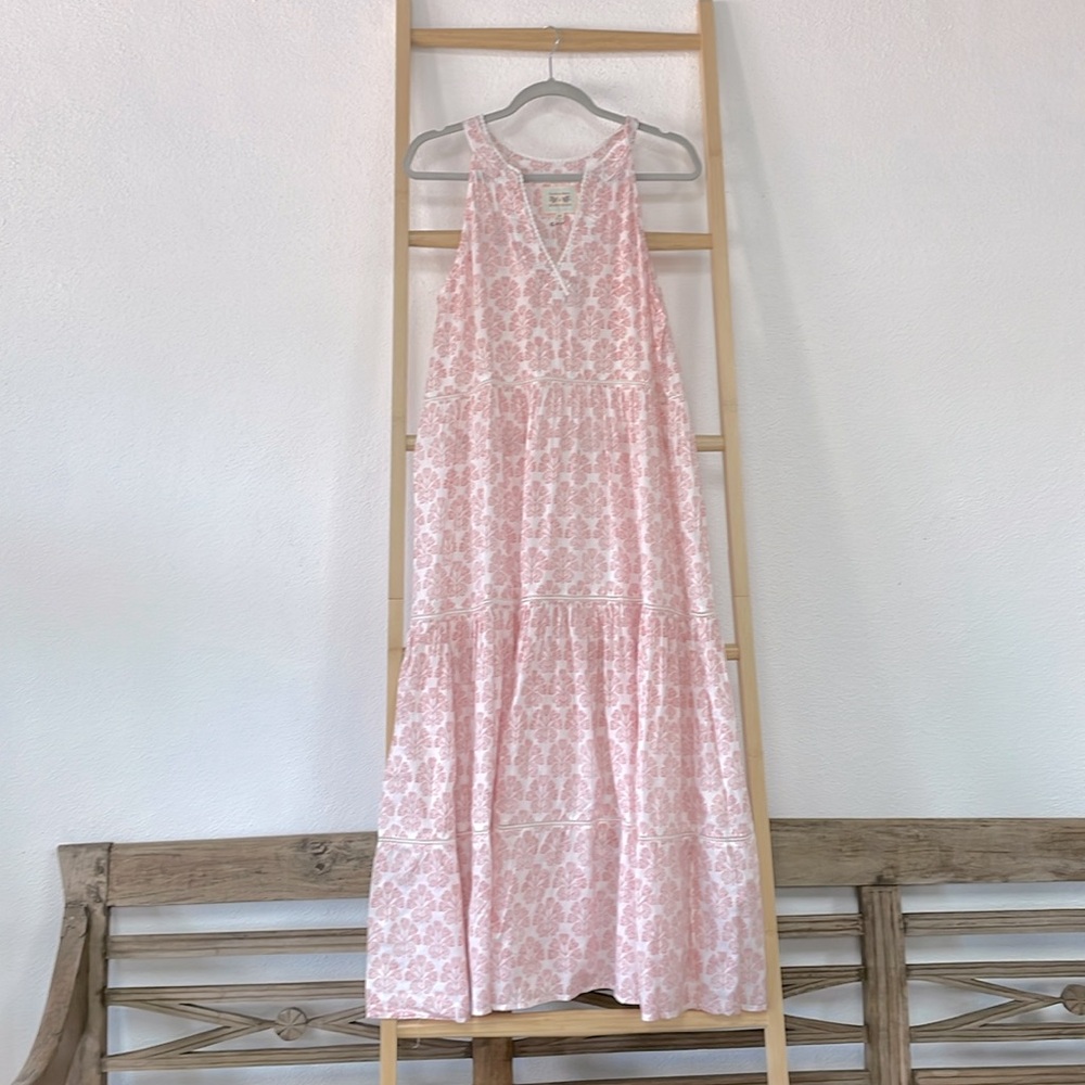 Mika Maxi Sundress Sayulita Print Persimmon Multiple Sizes